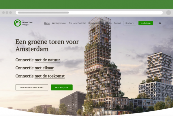 The Urban Tree Village: een website voor een groene toren in Amsterdam